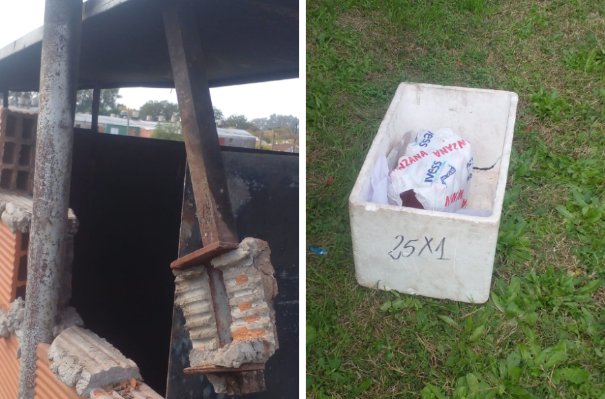 Los malvivientes entraron por la chimenea de la parrilla.