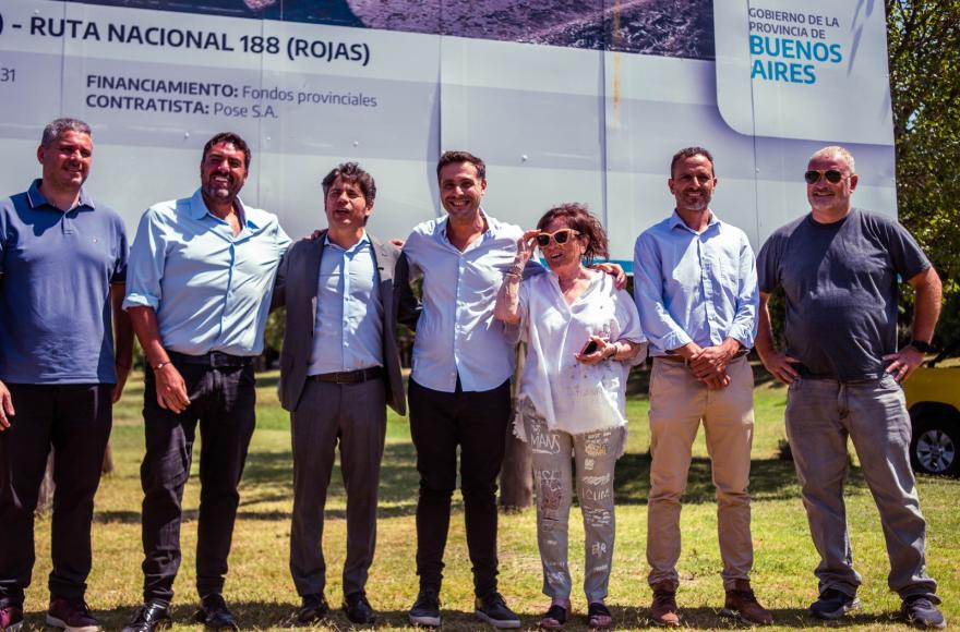 Baguear acompañó a Kicillof en su visita a Salto.