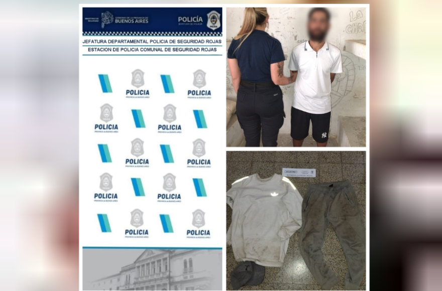 Se procedió al secuestro de la vestimenta utilizada para cometer el ilícito y a la detención del malviviente.