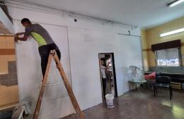 Refacciones en el lavadero del Hospital Unzué