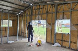El SUM del Barrio Evita continúa tomando forma