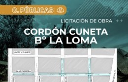 Cordón cuneta en barrios Nehuenche y La Loma