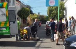 Una moto embistió a una bicicleta