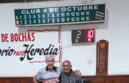 Omar Mirabet juega el torneo provincial de bochas