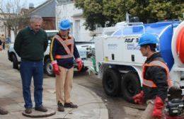 Obras Sanitarias presentó el nuevo equipo desobstructor