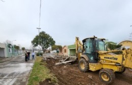 Barrio Jardín: comenzaron los trabajos de reparación por hundimiento en la calzada