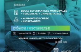 Prórroga en la inscripción para las becas estudiantiles