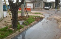 Vecinos se quejaron por la gran cantidad de aguas servidas que corrían por calle Azara