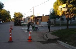Reconstrucción de la bocacalle en Blandengues y Pellegrini