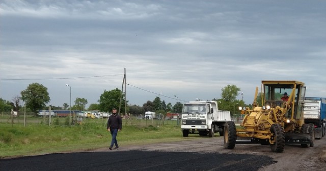 Reparación de calzada en la intersección de las Rutas 45 y 31