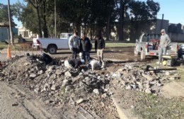 Obras Sanitarias realizó reparaciones en distintos puntos