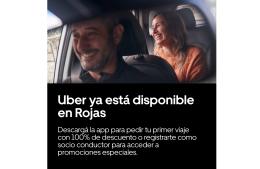 Uber ya está disponible en Rojas