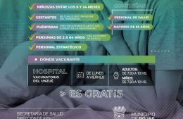Comenzó la segunda etapa de la campaña de vacunación antigripal gratuita