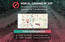 Cierre en el Camino N° 277