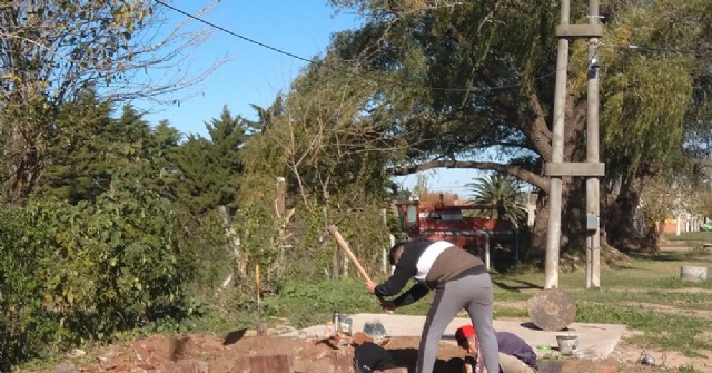 Trabajos finales en la estación elevadora de líquidos cloacales de Trillo y Alessandro