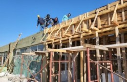 Boyeras recorrió obras en la Secundaria N° 4