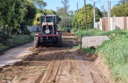 Trabajos de alteo de calzada en la prolongación de la Avenida Tormey