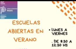 Escuelas abiertas en verano: continúa la inscripción