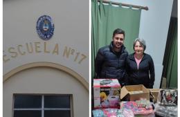 Bini entregó materiales didácticos a la Escuela de Santa Felisa