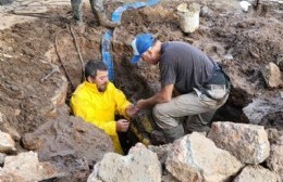 Obras Sanitarias trabajó en la reparación de dos caños maestros