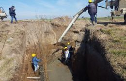 Avanza la construcción de una alcantarilla en la zona rural de Hunter