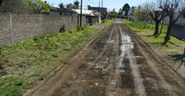 Trabajos en calles de Barrio Progreso