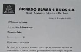 Almar suspende personal y reduce jornadas laborales