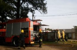 Incendio en una vivienda sobre Ruta 188