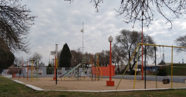 Trabajos en la Plaza de Educación Vial y en la Plazoleta Almafuerte