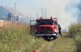 Bomberos sofocaron incendio de pastizales en las vías del Ferrocarril San Martín