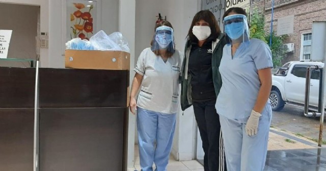 El CEPT de Hunter entregó máscaras de protección facial al Solar Feliz y al centro de Diagnostico Rojas