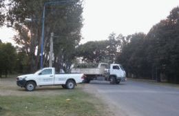 El Municipio trabaja en la zona de la estación de control policial de Avenida Bicentenario