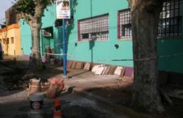 Repararon las veredas del  Jardín Maternal "Arco Iris"