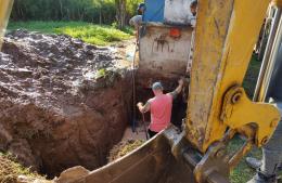 Trabajos de reparación en cañerías de impulsión