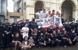 Ford y Lionetti recibieron a los bomberos rojenses que fueron a Corrientes