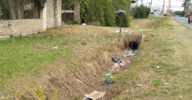 Gran cantidad de basura en los canales de la Avenida Fortín Mercedes