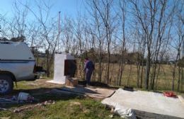 Últimos trabajos en la nueva estación elevadora de líquidos cloacales de Trillo y Alessandro