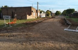 Obra de cordón cuneta en Barrio Progreso