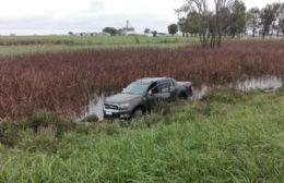 Se despistó una camioneta en la Ruta 188