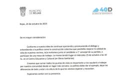 Bouvier citó a sus adversarios políticos