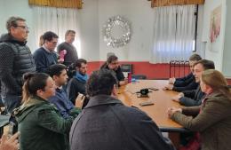 Bouvier recibió a los medios de prensa locales