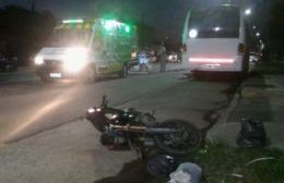 Un joven resultó con serias heridas al caer de su motocicleta