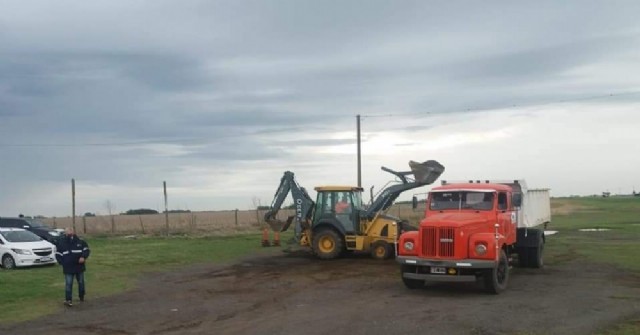 Mejora de banquinas en la zona de acceso a Rafael Obligado