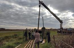 Nueva bomba impulsora en el Pozo del servicio agua N° 11