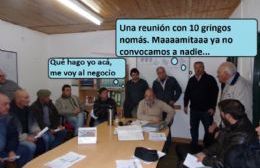 Claudio Rossi con dirigentes rurales de Rojas