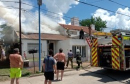 Se incendió una vivienda en calle Necochea entre Alsina y Alvear