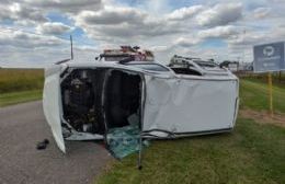 Vuelco en la Ruta 31 en el acceso a Gahan