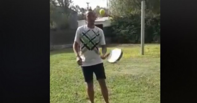 Padel Rojas también entrena en casa