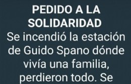 Organizan colecta para una familia que lo perdió todo