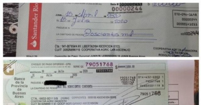 Circulación de cheques falsos en Rojas y en la región